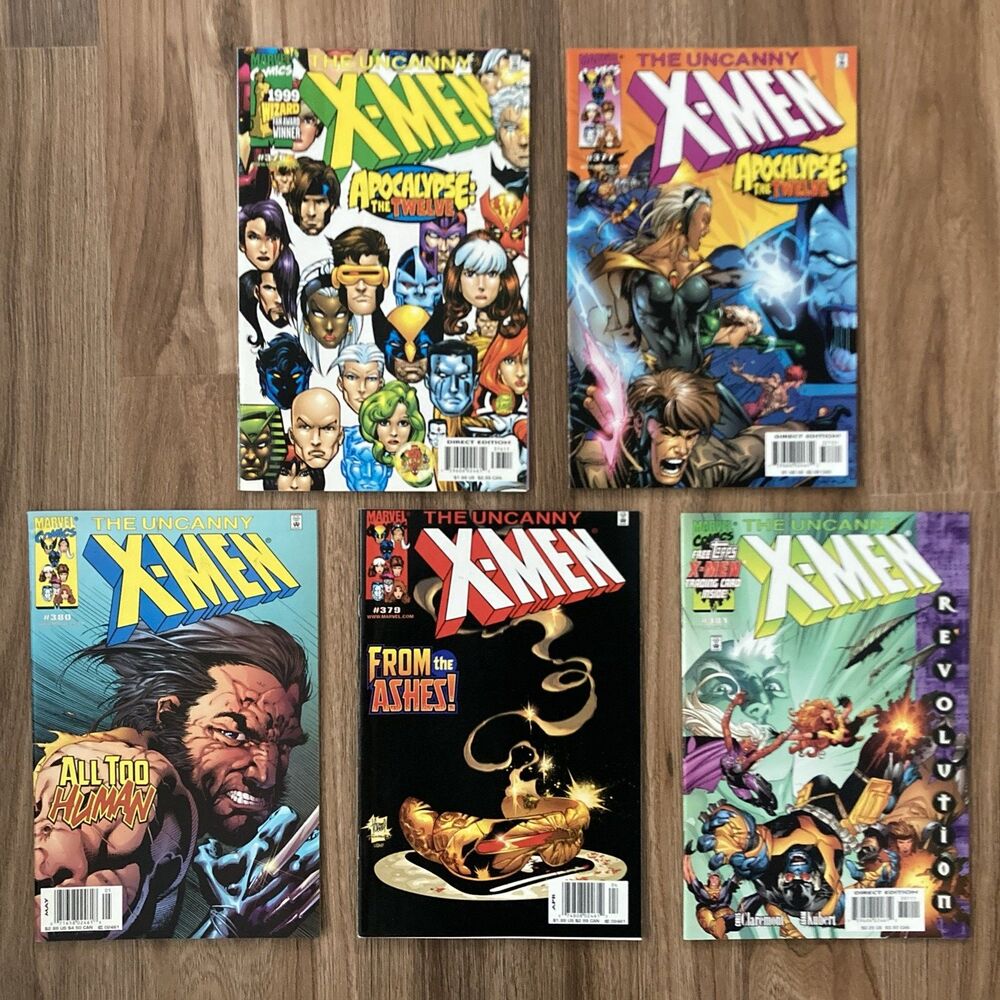 Uncanny X-Men: No. 376, 377, 379-81. Marvel Comics (2000) Apocalypse, Revolution